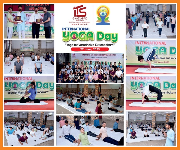 Celebration of International Yoga Day at I.T.S Ghaziabad