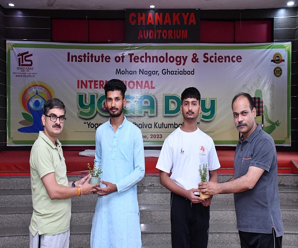 Celebration of International Yoga Day at I.T.S Ghaziabad